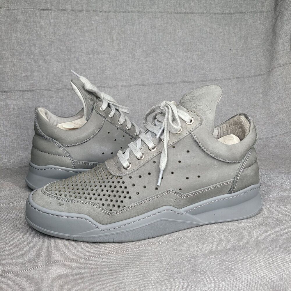 Filling Pieces Gradient Gray Perforated Sneakers Size 39 EU Or 8.5 US Low Top